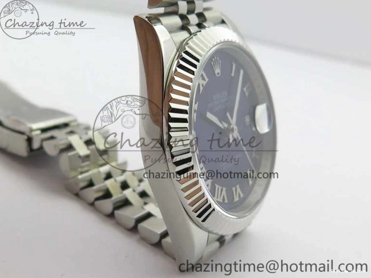 0203 ModernLook DateJust 41mm 126334 SS BP Maker 1:1 Best Edition New Version Blue Roman Dial on Jubilee Bracelet 3033